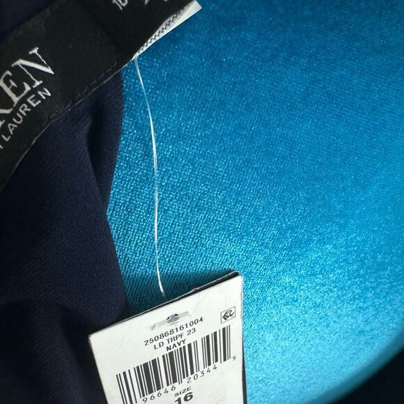Elegant Black Wrap Dress Ralph Lauren size 16 - Picture 7 of 7